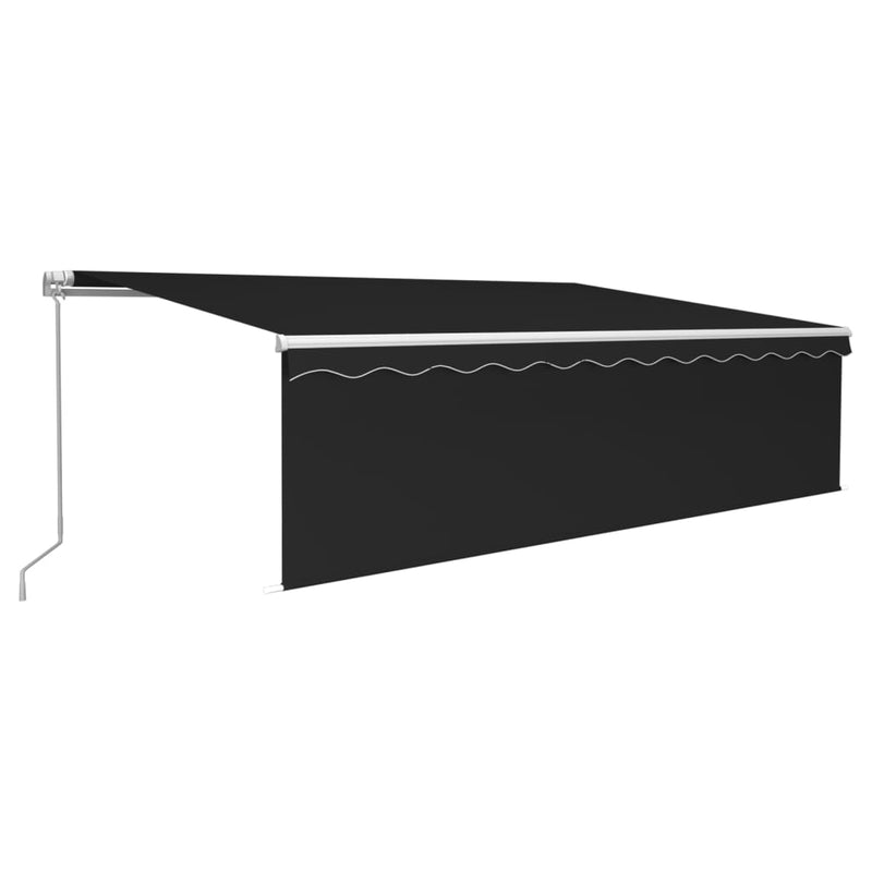 Manual Retractable Awning with Blind 5x3m Anthracite