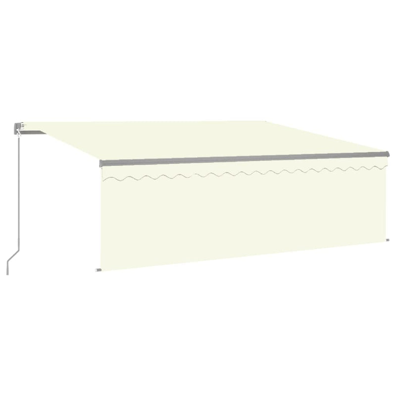 Manual Retractable Awning with Blind 4x3m Cream