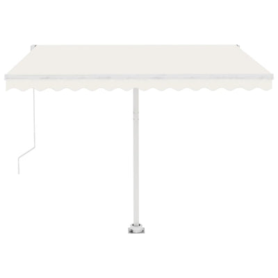 Freestanding Manual Retractable Awning 300x250 cm Cream