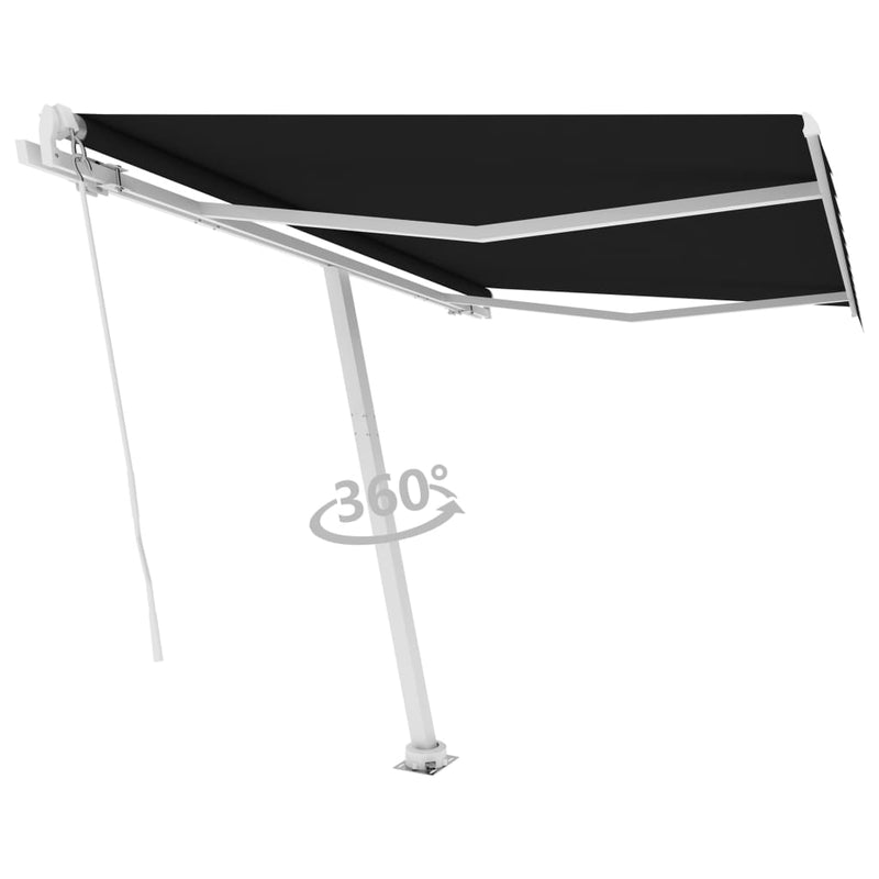 Freestanding Manual Retractable Awning 300x250 cm Anthracite