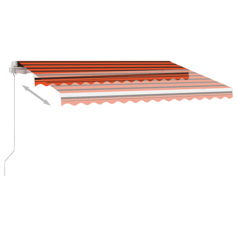 Freestanding Manual Retractable Awning 300x250 cm Orange/Brown