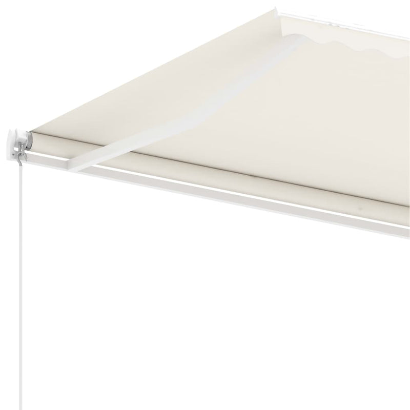 Freestanding Manual Retractable Awning 350x250 cm Cream