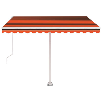 Freestanding Manual Retractable Awning 350x250 cm Orange/Brown