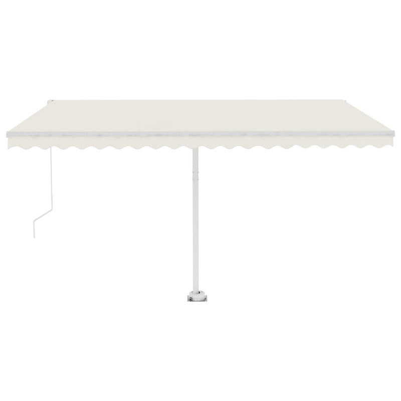 Freestanding Manual Retractable Awning 400x300 cm Cream