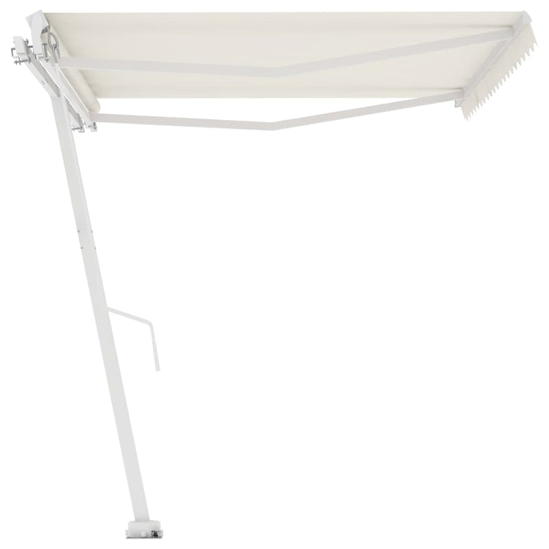 Freestanding Manual Retractable Awning 400x300 cm Cream