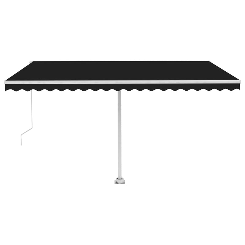 Freestanding Manual Retractable Awning 400x300 cm Anthracite