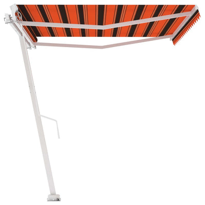 Freestanding Manual Retractable Awning 400x300 cm Orange/Brown