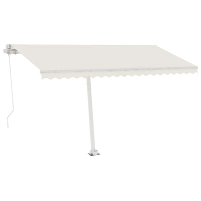 Freestanding Manual Retractable Awning 450x300 cm Cream