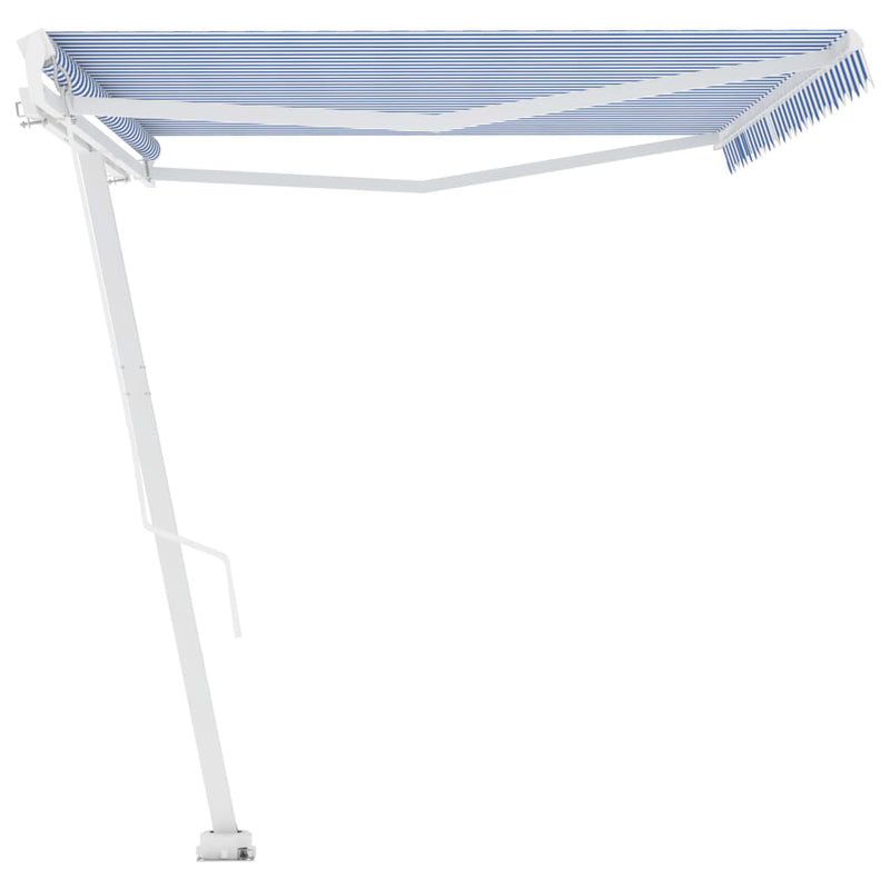 Freestanding Manual Retractable Awning 500x300 cm Blue/White