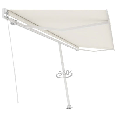 Freestanding Manual Retractable Awning 500x300 cm Cream