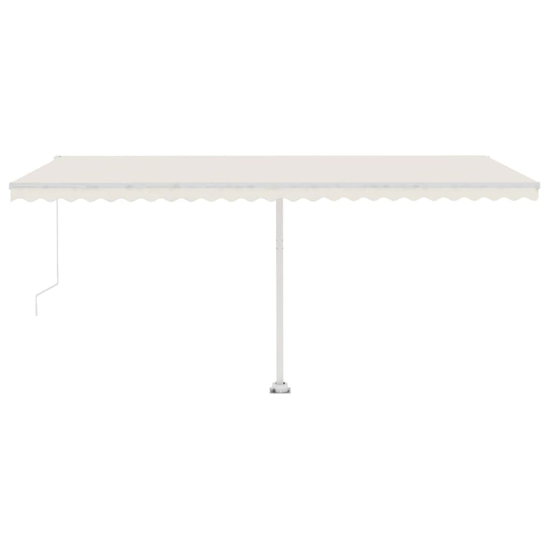 Freestanding Manual Retractable Awning 500x300 cm Cream