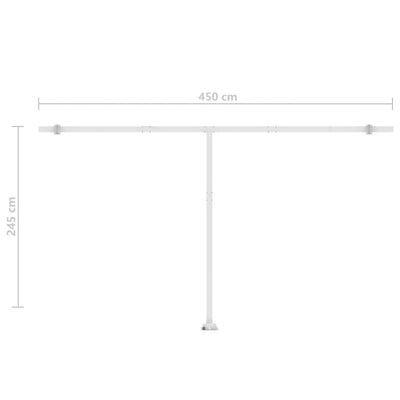 Freestanding Manual Retractable Awning 500x300 cm Cream