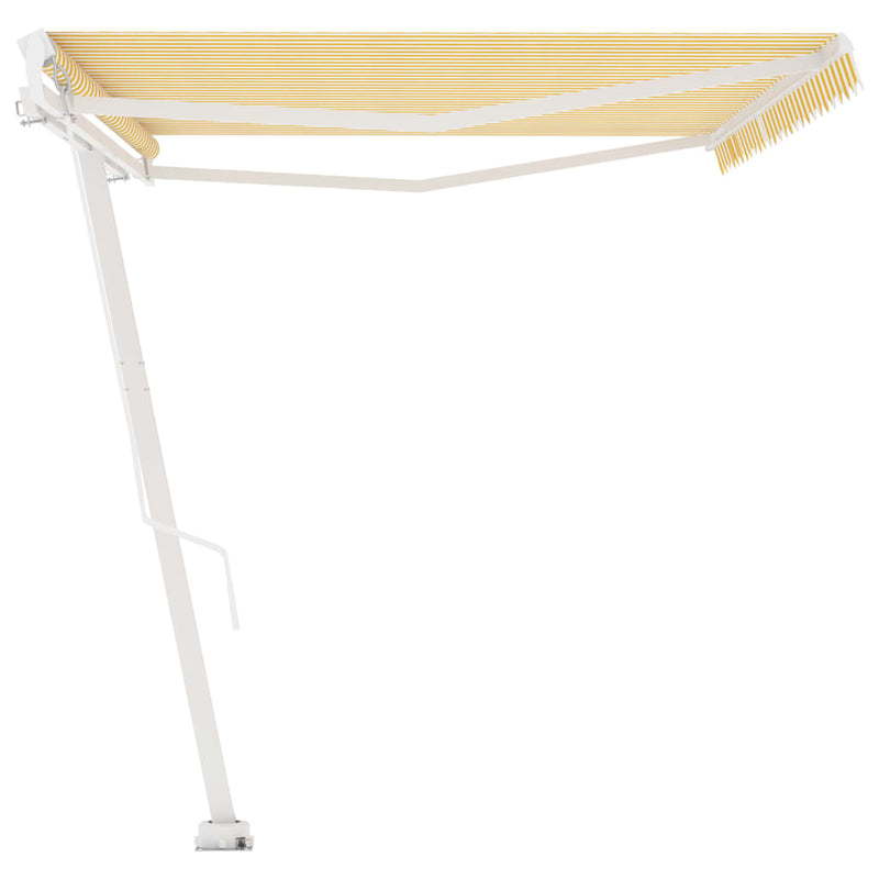 Freestanding Manual Retractable Awning 500x300 cm Yellow/White