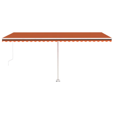 Freestanding Manual Retractable Awning 500x300 cm Orange/Brown