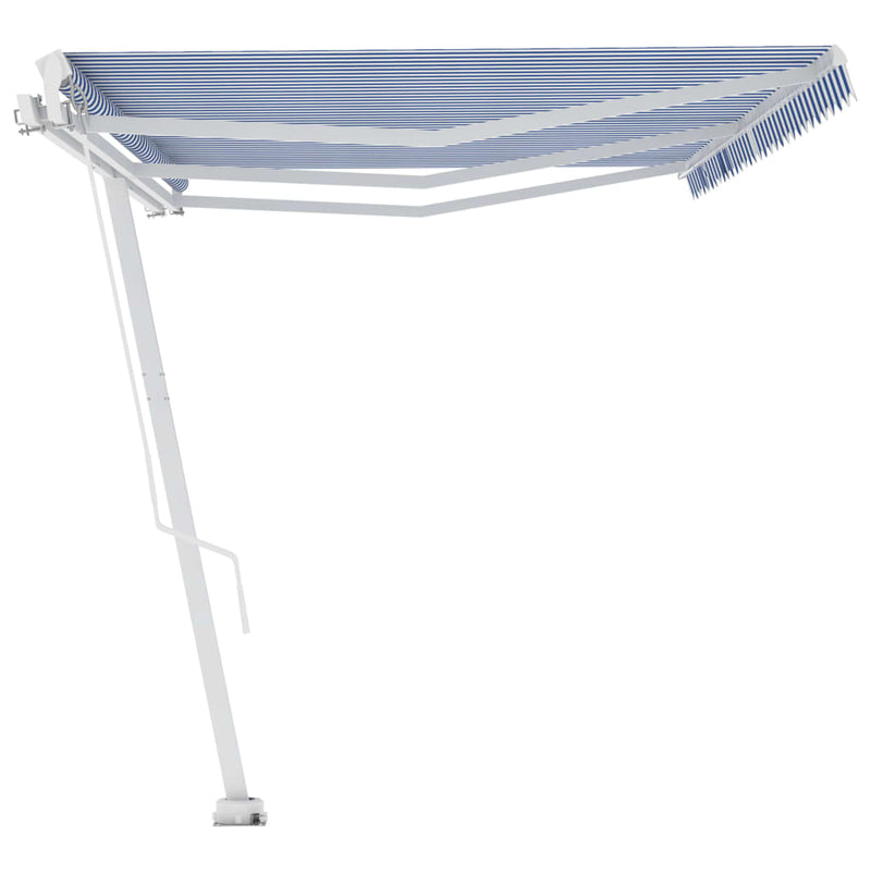 Freestanding Manual Retractable Awning 600x300 cm Blue/White