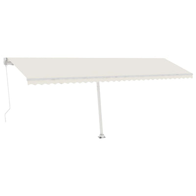 Freestanding Manual Retractable Awning 600x300 cm Cream