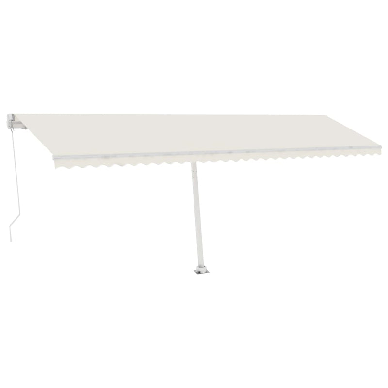 Freestanding Manual Retractable Awning 600x300 cm Cream