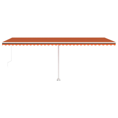 Freestanding Manual Retractable Awning 600x300 cm Orange/Brown