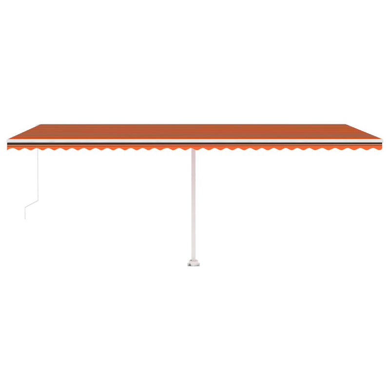 Freestanding Manual Retractable Awning 600x300 cm Orange/Brown