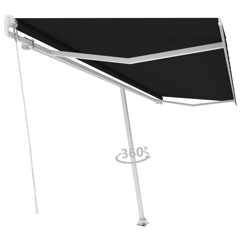 Freestanding Manual Retractable Awning 500x350 cm Anthracite