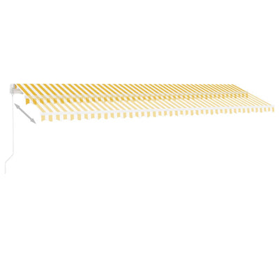 Freestanding Manual Retractable Awning 600x350 cm Yellow/White