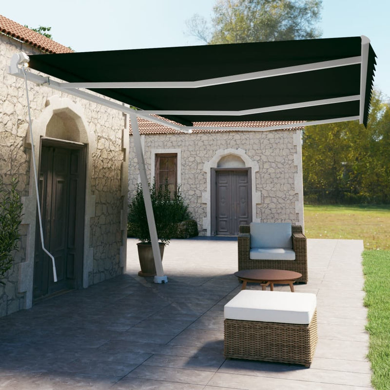 Freestanding Manual Retractable Awning 600x350 cm Anthracite