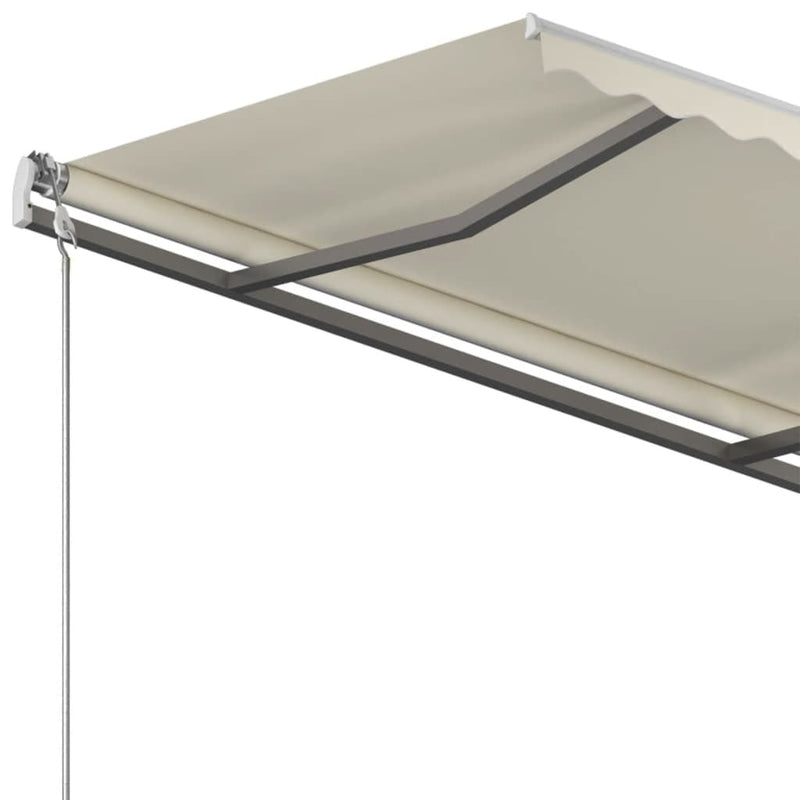 Freestanding Manual Retractable Awning 400x300 cm Cream