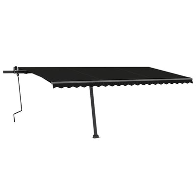 Manual Retractable Awning with LED 500x300 cm Anthracite