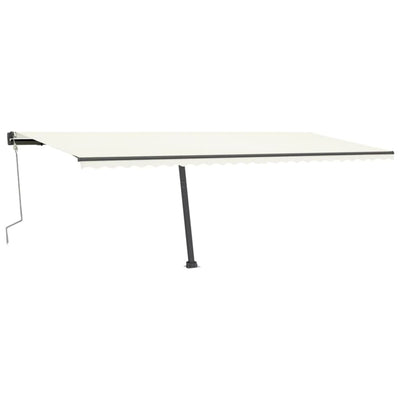 Freestanding Manual Retractable Awning 600x300 cm Cream