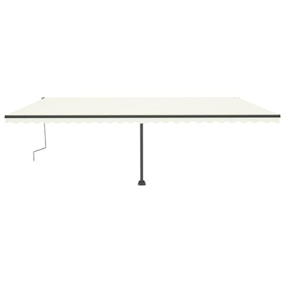 Freestanding Manual Retractable Awning 600x300 cm Cream