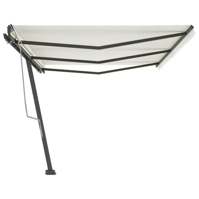 Freestanding Manual Retractable Awning 600x300 cm Cream