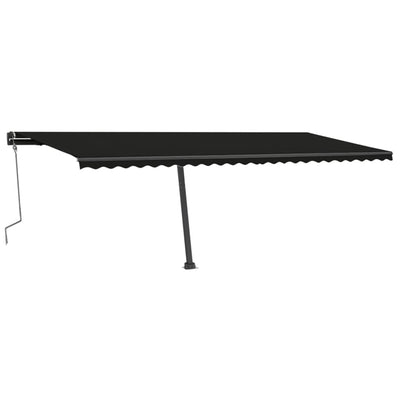 Manual Retractable Awning with LED 600x300 cm Anthracite