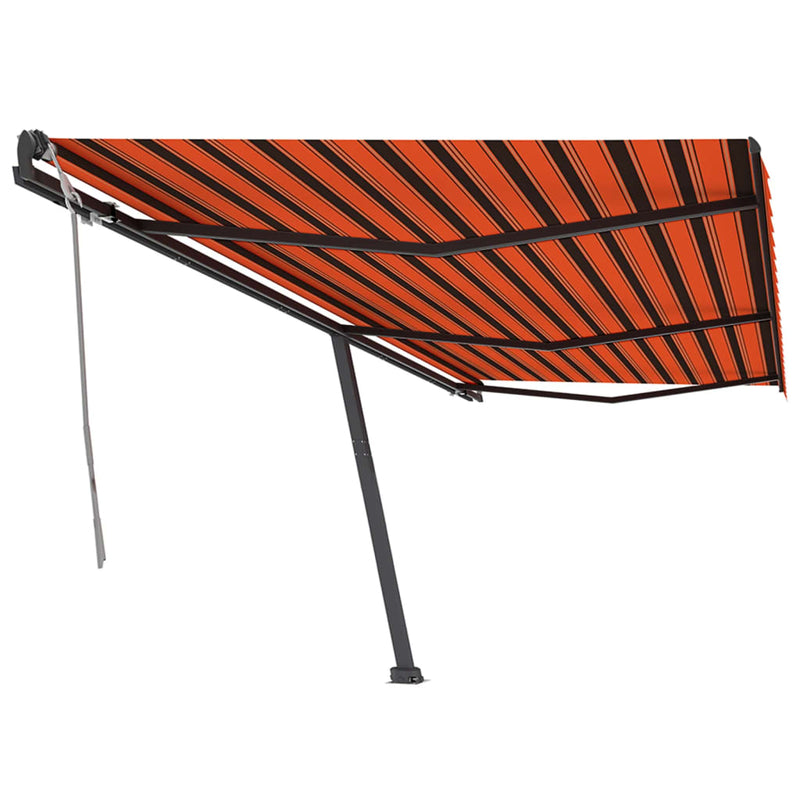 Freestanding Manual Retractable Awning 600x350 cm Orange/Brown