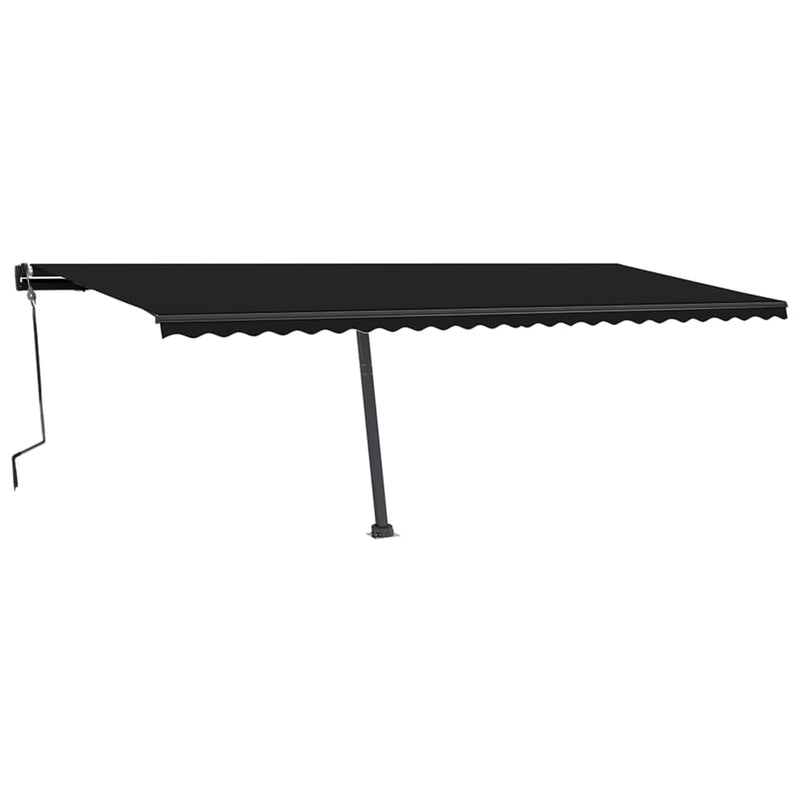 Manual Retractable Awning with LED 600x350 cm Anthracite