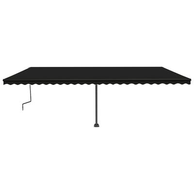 Manual Retractable Awning with LED 600x350 cm Anthracite