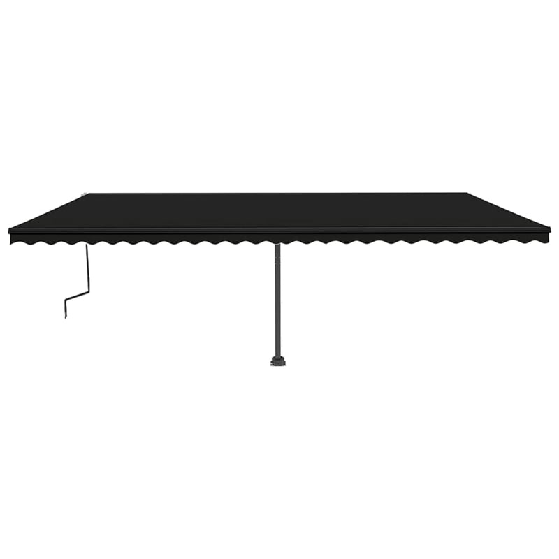 Manual Retractable Awning with LED 600x350 cm Anthracite