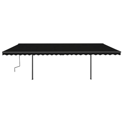 Manual Retractable Awning with Posts 6x3 m Anthracite