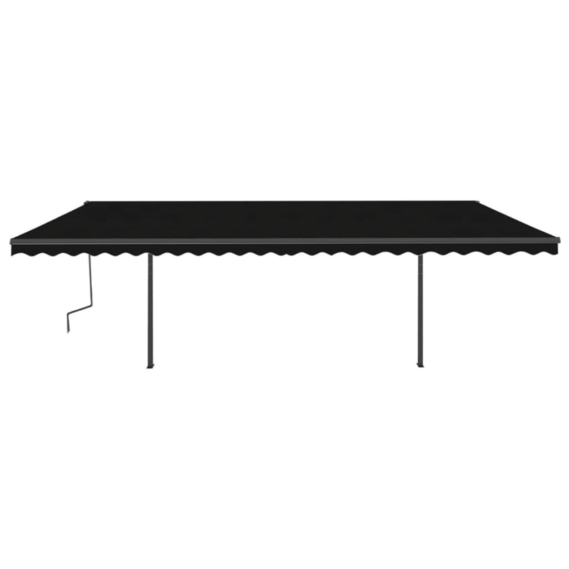 Manual Retractable Awning with LED 6x3 m Anthracite