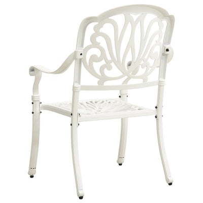 3 Piece Bistro Set Cast Aluminium White