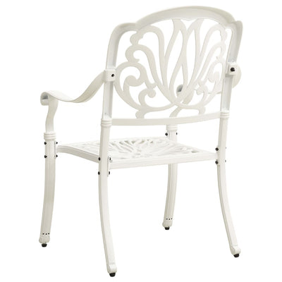 5 Piece Bistro Set Cast Aluminium White