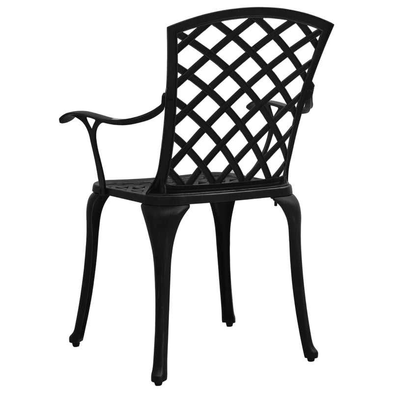 5 Piece Bistro Set Cast Aluminium Black