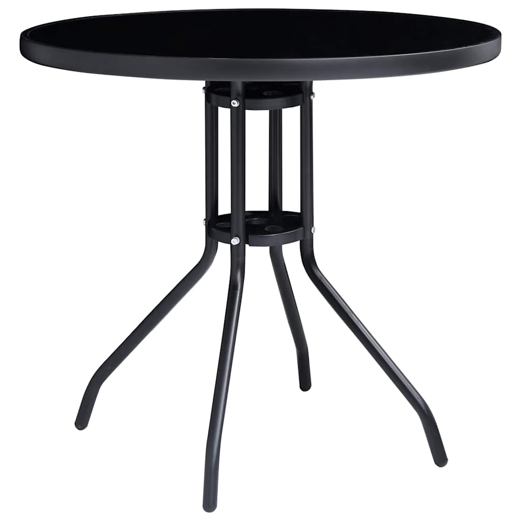 vidaXL 5 Piece Bistro Set Black and Anthracite 2