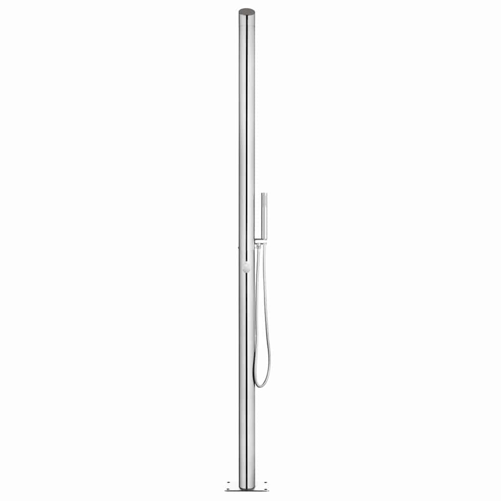 Garden Shower with Base 225 cm Stainless Steel 80 x 62 x 5 cm