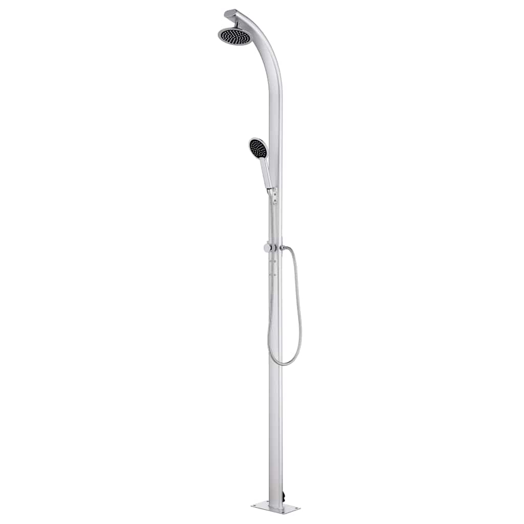 Garden Shower with Base 220 cm Aluminium 80 x 62 x 5 cm
