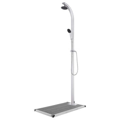 Garden Shower with Base 220 cm Aluminium 110 x 62 x 5 cm