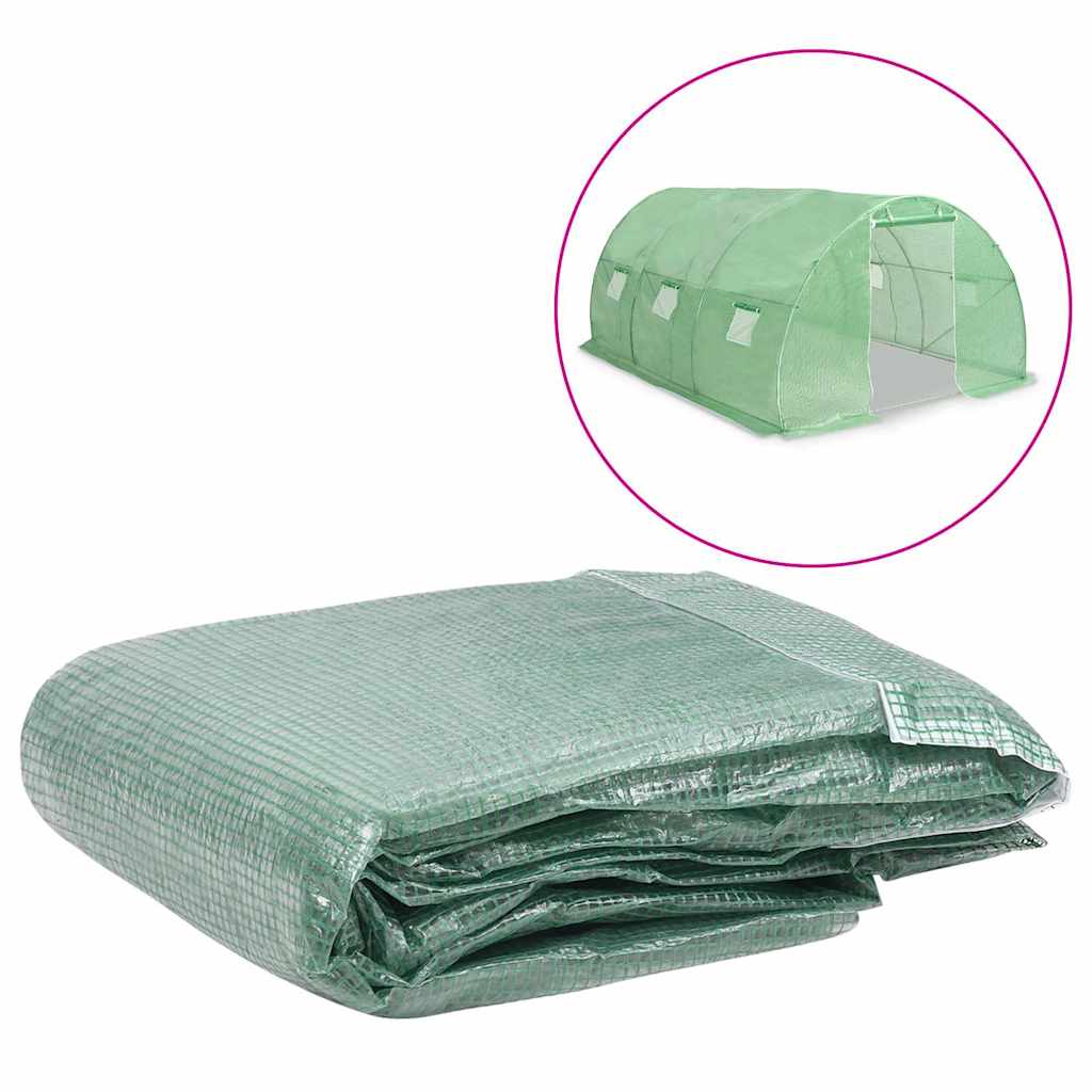 Greenhouse Replacement Cover (9 m²) Green 300 cm 450 cm