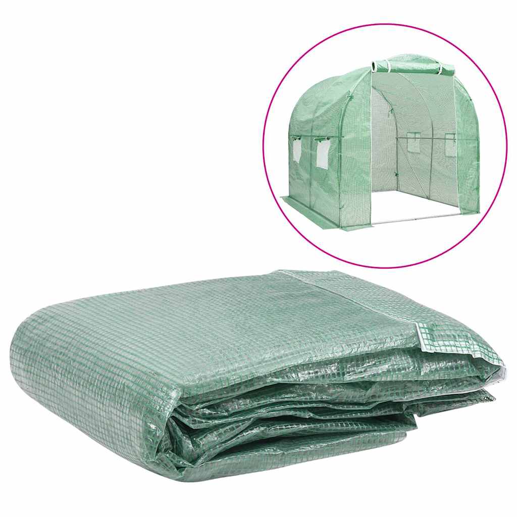 Greenhouse Replacement Cover (9 m²) Green 200 cm 200 cm