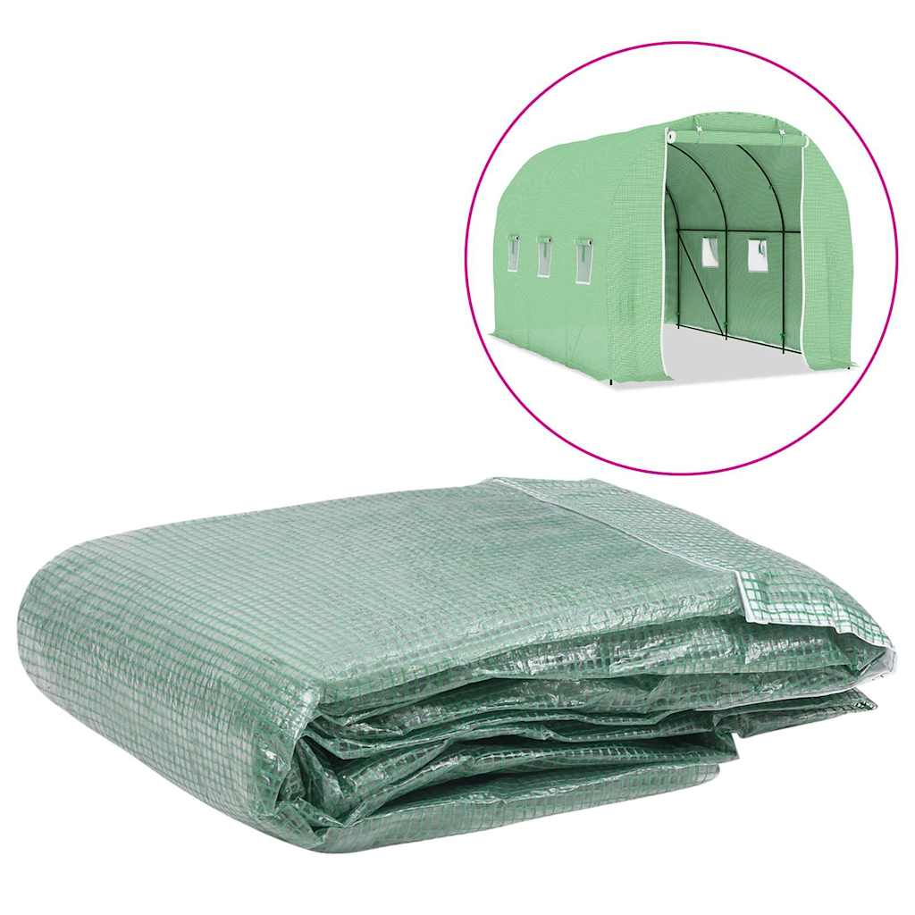 Greenhouse Replacement Cover (9 m²) Green 200 cm 343 cm