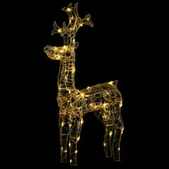 vidaXL Reindeer Christmas Decoration | Warm White | Acrylic | Tall 2