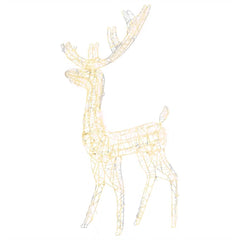 Acrylic Reindeer Christmas Decoration 140 LEDs 128cm Width 70 cm Warm white
